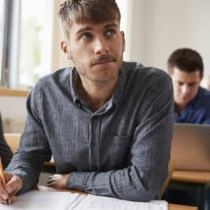 Mature Male Student Attending Adult Education Class